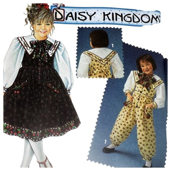 Simplicity Other - Simplicity 8590 Daisy Kingdom Sewing Pattern Girl Dress Jumpsuit Size AA 2 3 4